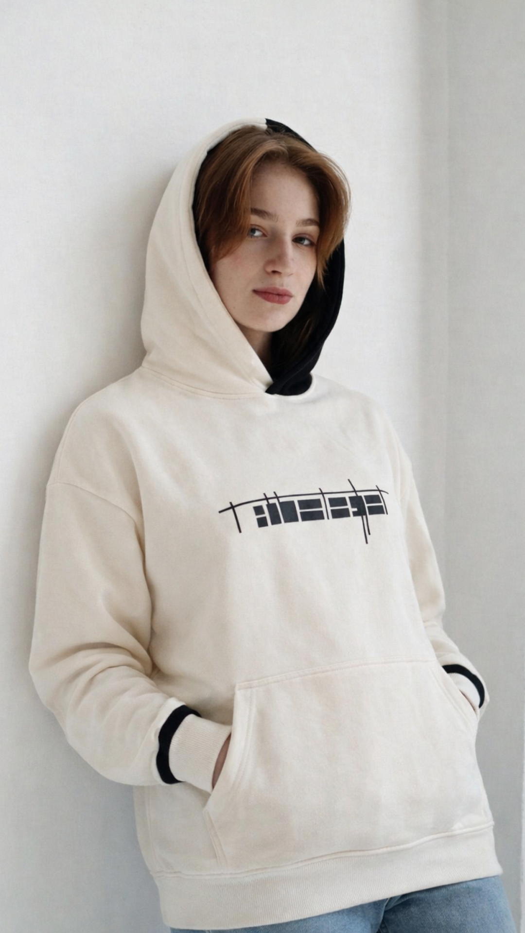 Minimal Script Hoodie logo